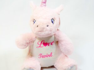 Peluche licorne personnalisable